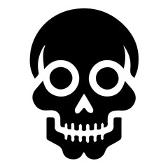 Skull Vector Icon: Intriguing Skeleton Graphic for Dark Designs, Tattoos & Halloween Themes