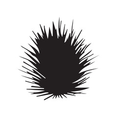 Brush circles round shape Stock black color design.