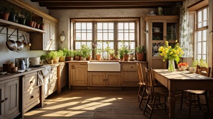 rustic farm house kitchen