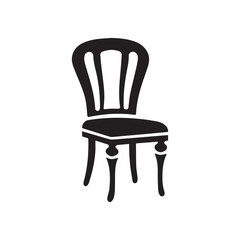 Chair icon. Vector illustration. Isolated on white background.