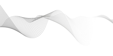 Abstract wave lines flowing curve gradient color on transparent background. Abstract white background colorful lines. modern wavy stripes on white background isolated.	