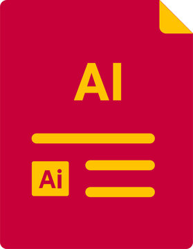 AI file Icon with symbols