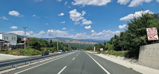  drive through the Turkey on wide tuskish highways