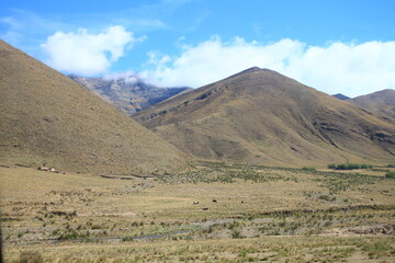 Rural landscape and mountains in northwest Argentina