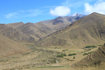 Rural landscape and mountains in northwest Argentina