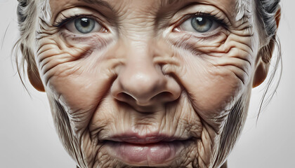 woman with wrinkles