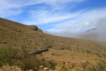 Rural landscape and mountains in northwest Argentina