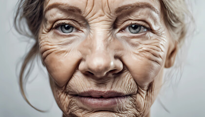 woman with wrinkles