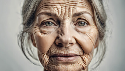 woman with wrinkles