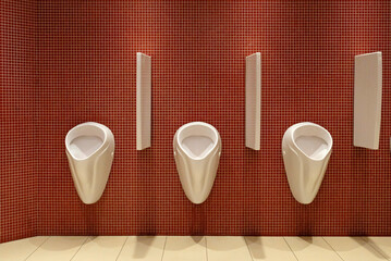Urinals in a men's restroom
