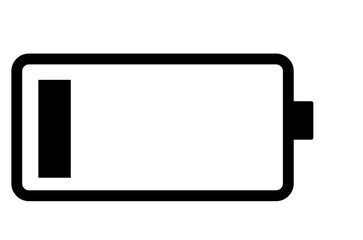 Low battery charge icon 