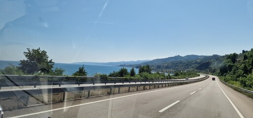 drive through the Turkey on wide tuskish highways