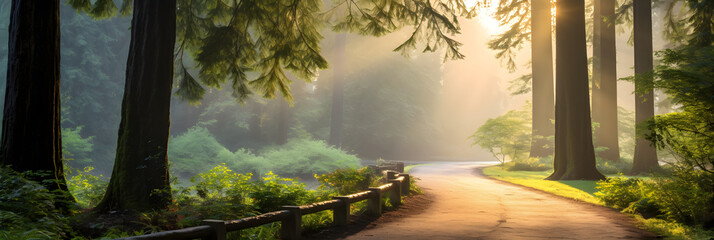 Enchanting Sublime Solitude: A Stroll Through The Verdant Forest Under the Celestial Sunlight.
