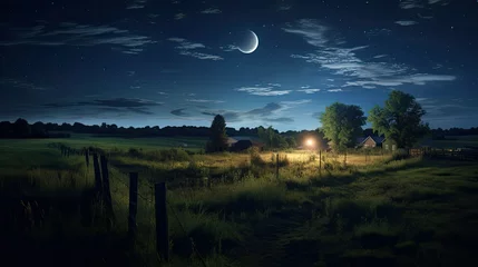 Fotobehang animals farm night © PikePicture