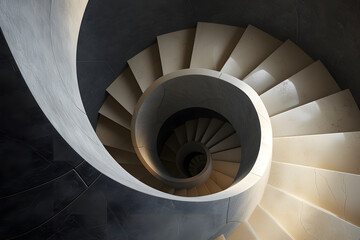Spiral staircase in a building