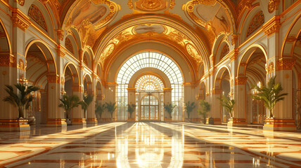 luxury art deco hotel gateway design