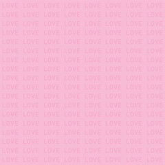 Love word pattern in pink