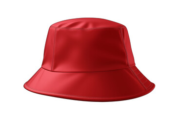Fototapeta premium Red bucket hat isolated PNG