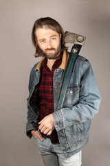Lumberjack with axe