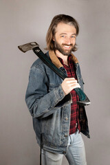 Lumberjack with axe