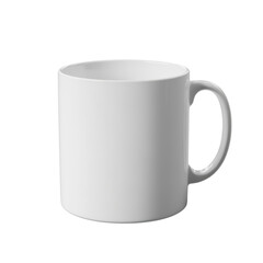 White Mug isolated on a transparent background.