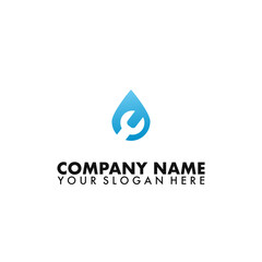 Water servis or Plumbing Logo Template Design Vector