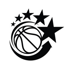 Basketball ball football tournament icons. Symbol or emblem. vector illustration