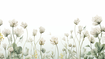 Obraz na płótnie Canvas Background illustration of white flowers