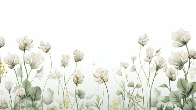 Fototapeta Background illustration of white flowers