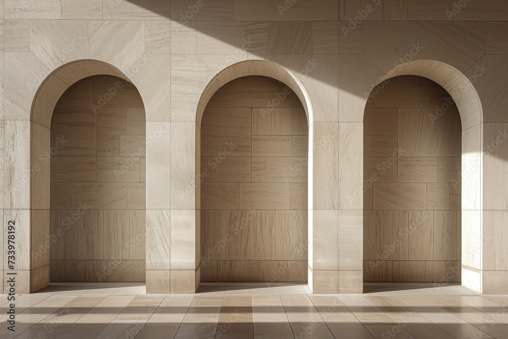 Poster detail of a modern building inspired by renaissance architecture. background image. created with gen
