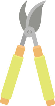 Garden pruners in cartoon style. Hand pruners, garden shears isolated in white background
