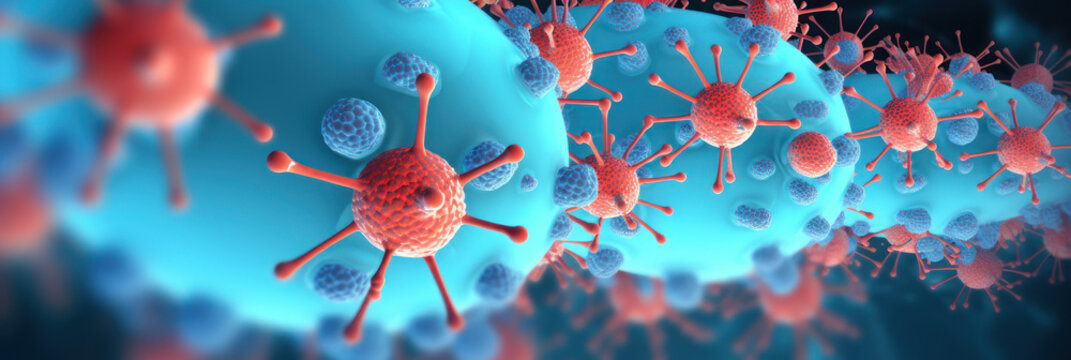 Microscopic 3D Illustration of Coronavirus COVID-19 Molecule