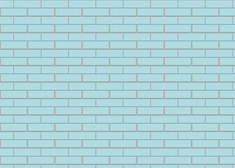 Powder Blue Color Brick Wall Background. Blank Copy Space. Abstract wall. Textured Background. Interior Wall Background. Modern Wall Design. Abstract Design for banners and advertisements.