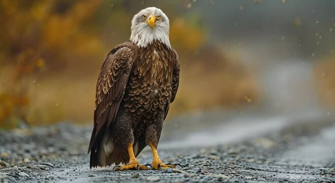eagle on the road footage