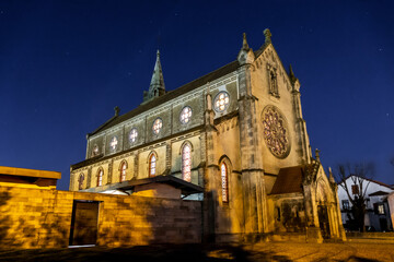Fototapeta na wymiar Eglise de Forges de nuit, Tarnos