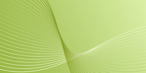 Abstract background with waves for banner. Medium banner size. Vector background with lines. Green gradient. Brochure, booklet. Spring, summer, holiday. Nature, eco
