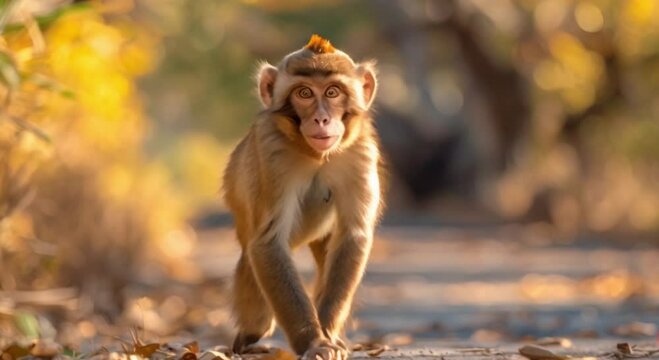 monkeys on the road footage