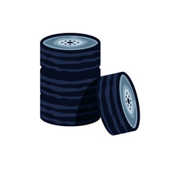 Car wheels icon. Car wheels icon. Flat style