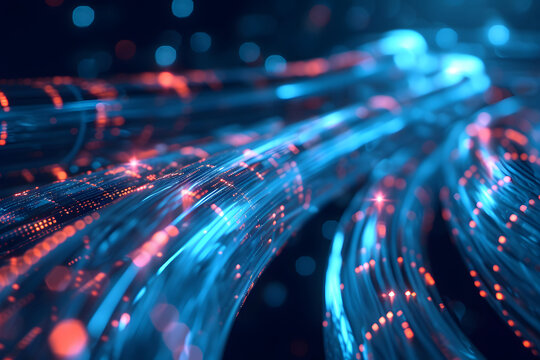 Digitales Datenkabel: Illustration einer effizienten Verbindung f&uuml;r schnelle Daten&uuml;bertragung