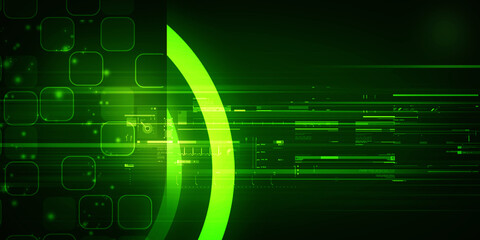 2d illustration Abstract futuristic electronic circuit technology background