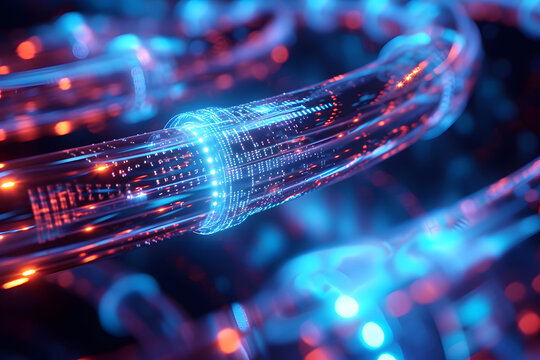 Digitales Datenkabel: Illustration einer effizienten Verbindung f&uuml;r schnelle Daten&uuml;bertragung