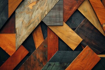 Geometric Shapes with Natural Wood Textures Background. Modern abstract background geometric shapes...