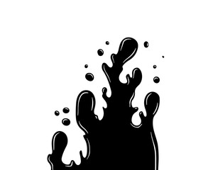 Splash water black set icon. Fresh droplet isolated black set icon. Illustration splash water on transparency background.