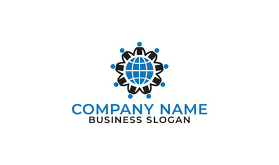 Global community unique business logo icon