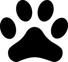 Cat paw vector icon.