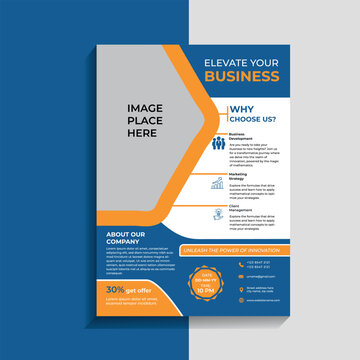 A cutting-edge business flyer design template