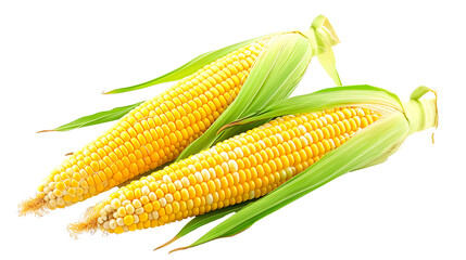 Fresh corn ears on transparent background PNG