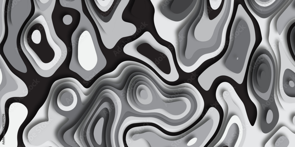 Leinwandbilder abstract black and grey paper cut background design .abstract vector seamless pattern with shadows t