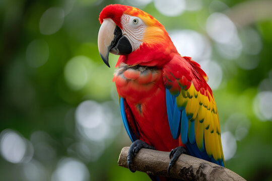 Bunter Papagei: Herrlicher exotischer Vogel mit lebendigem Gefieder f&uuml;r Natur- und Tierprojekte