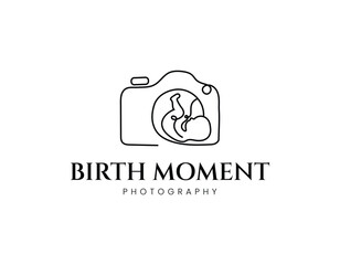 New Born Baby Pgotography Business Logo Design Template